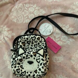 NWT! Convertible Betsey Johnson Black and White Crossbody Bag